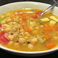 Rice and Garbanzo Soup